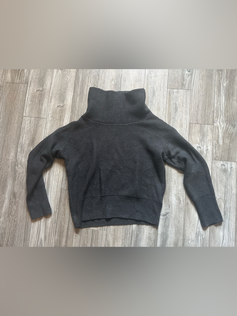 Banana Republic Black Ribbed Turtleneck Sweater